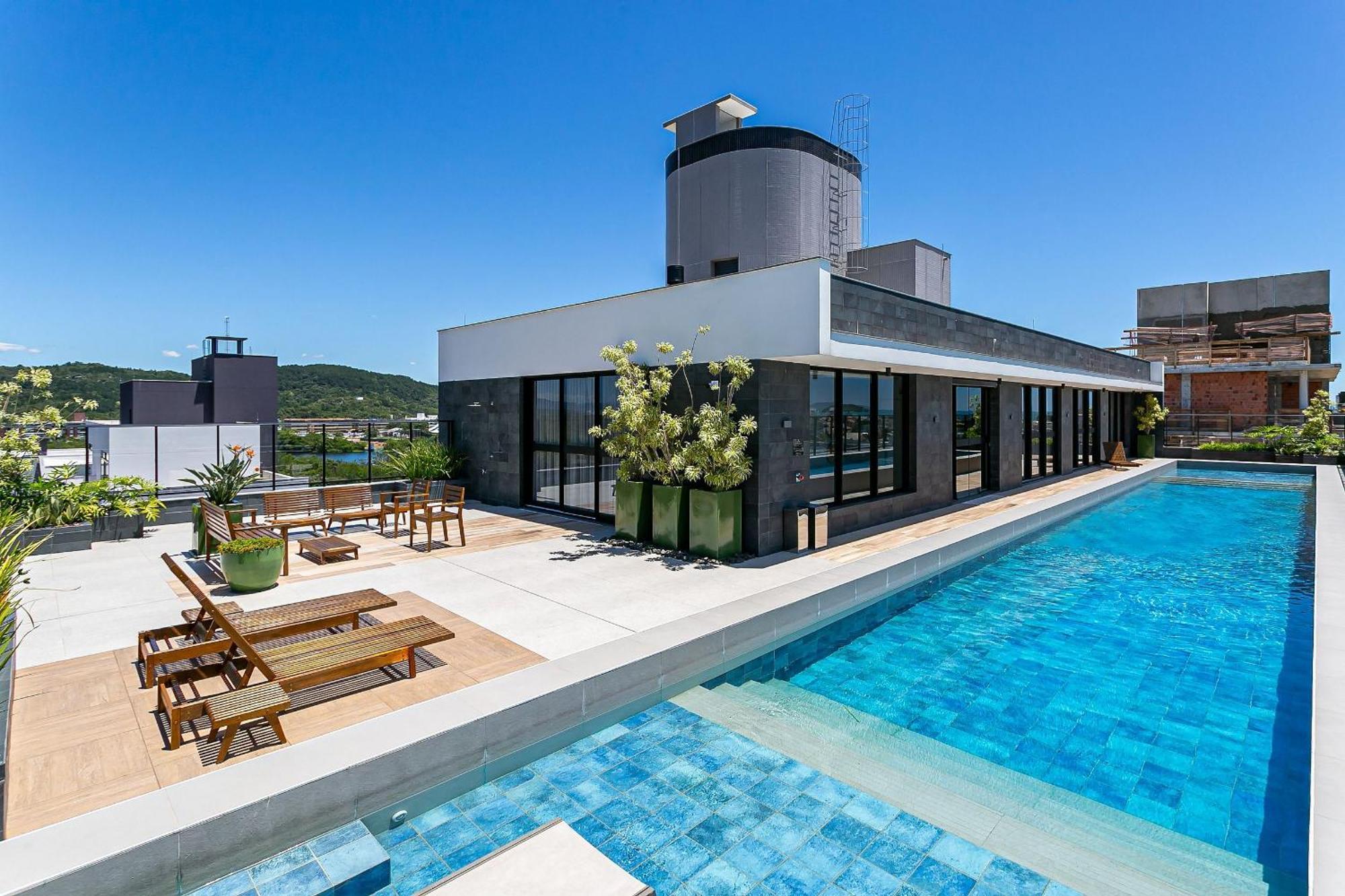 Wi-Fi 300Mb | Rooftop Com Piscina Em Jurere #Ja15 Флорианополис Экстерьер фото